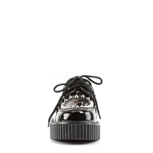 CREEPER-108 Black Patent-Pvc Creeper Demonia