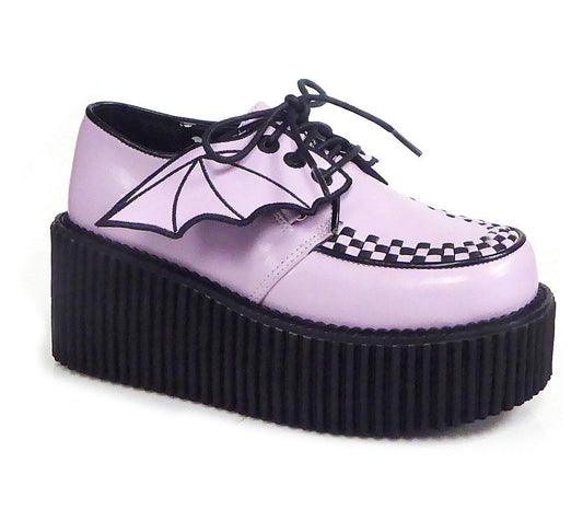 CREEPER-205 Lavender Vegan Leather Creeper Demonia
