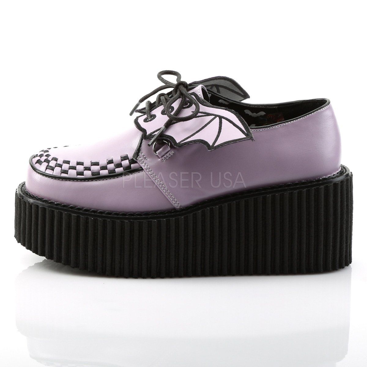CREEPER-205 Lavender Vegan Leather Creeper Demonia