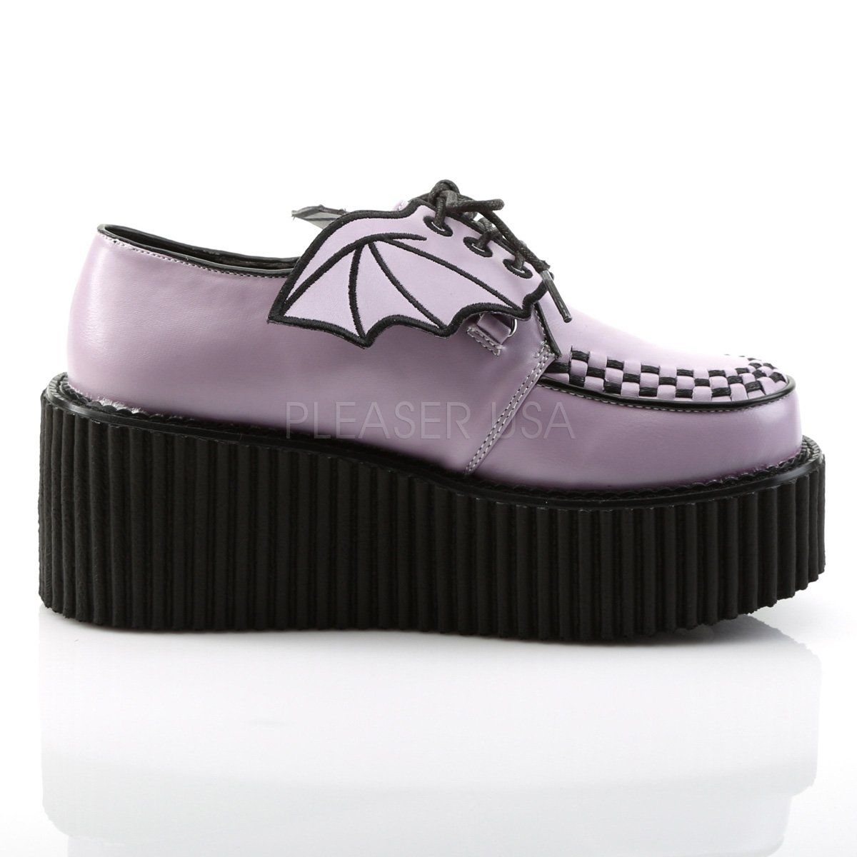 CREEPER-205 Lavender Vegan Leather Creeper Demonia