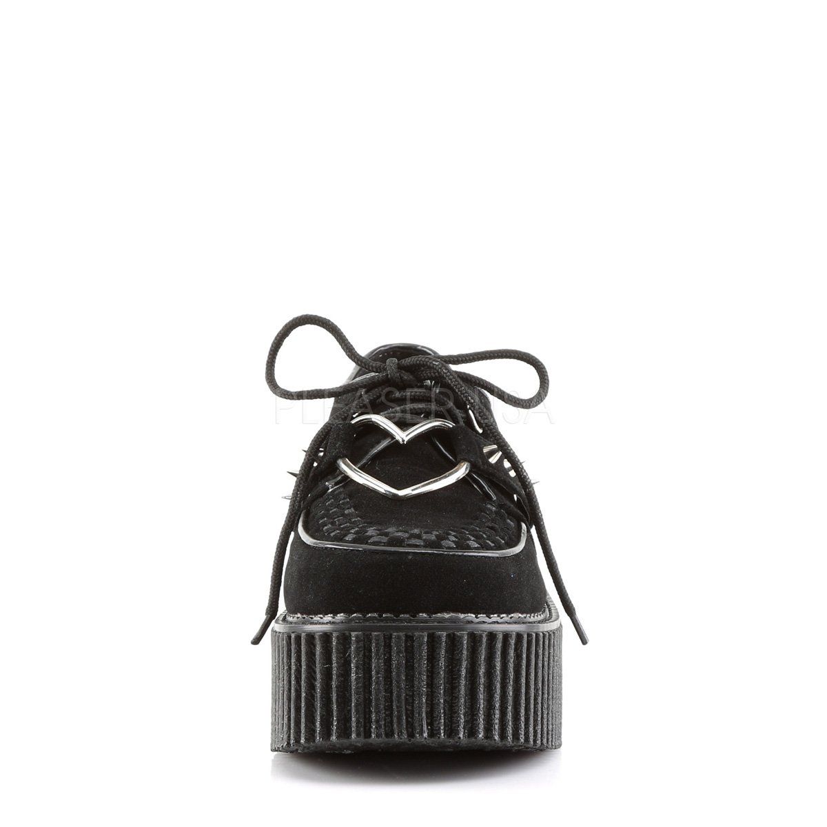 CREEPER-206 Black Vegan Suede Creeper Demonia