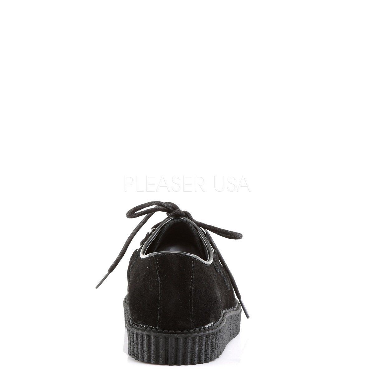 CREEPER-602S Black Suede Creeper Demonia