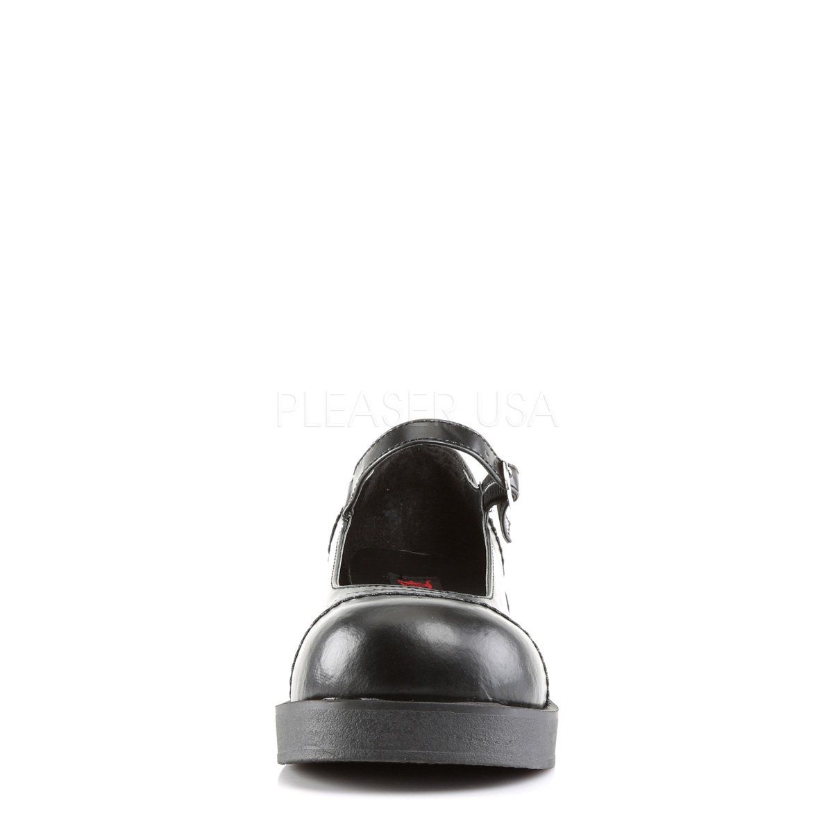 CRUX-07 Black Vegan Leather Mary Janes Demonia