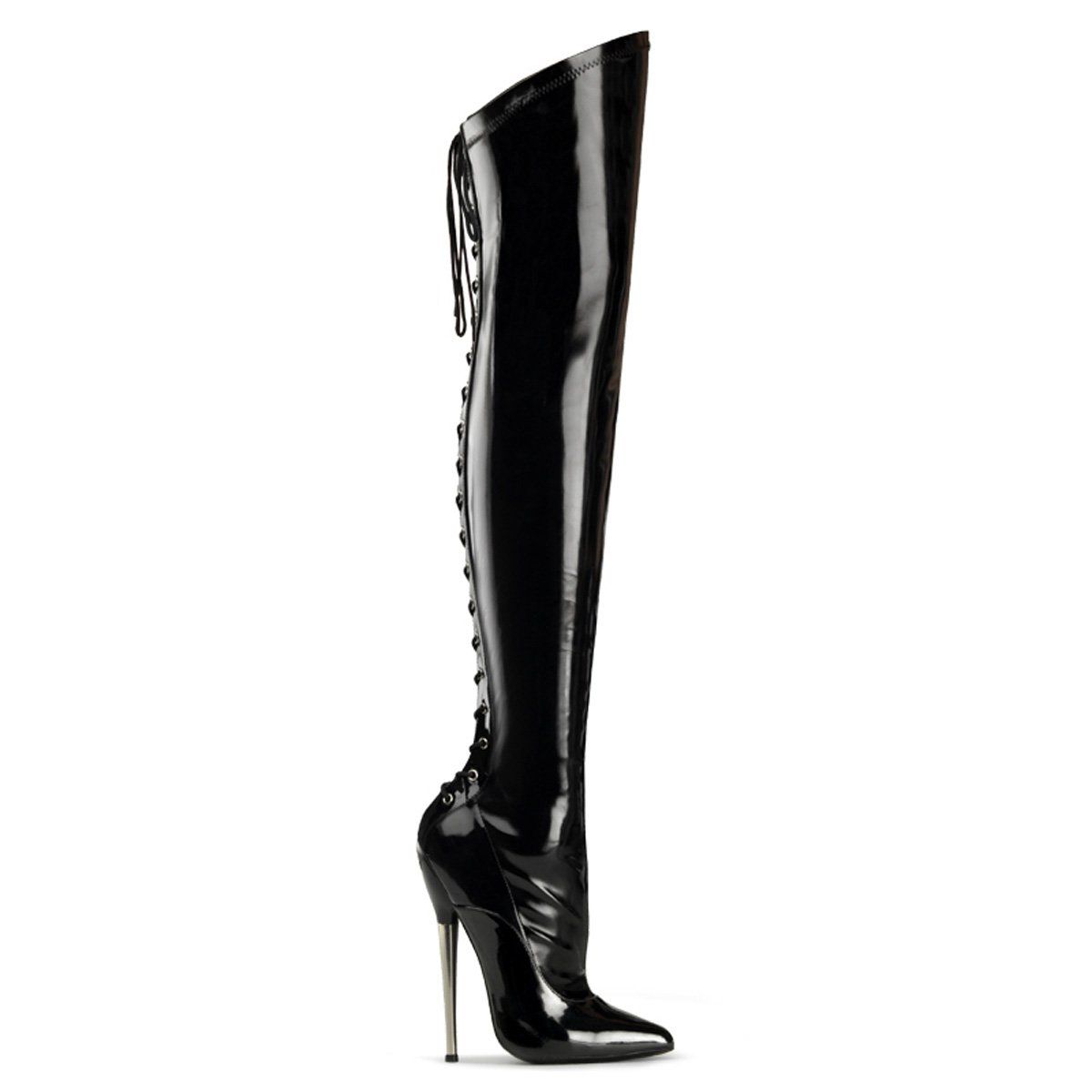 DAGGER-3060 Black Stretch Patent Devious