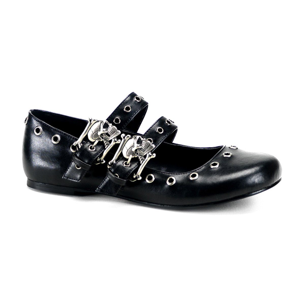 DAISY-03 Black Vegan Leather Mary Janes Demonia