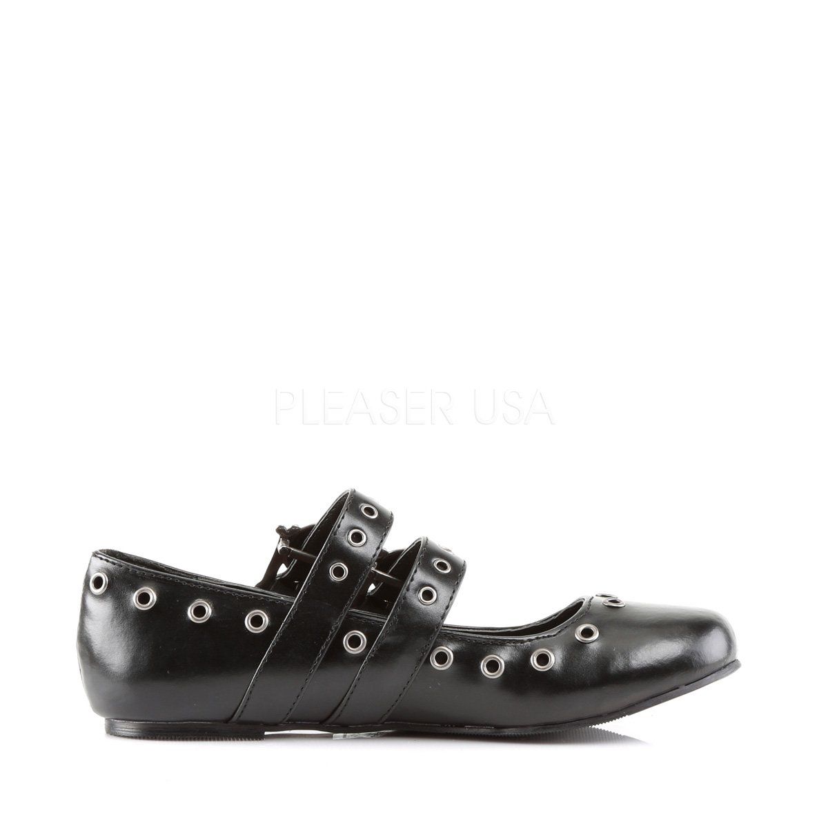 DAISY-03 Black Vegan Leather Mary Janes Demonia
