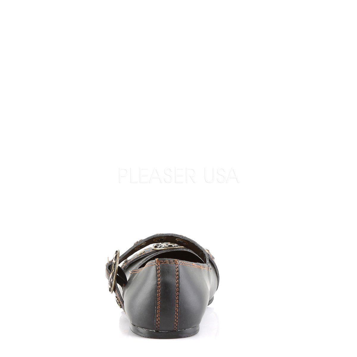 DAISY-09 Black Vegan Leather Mary Janes Demonia