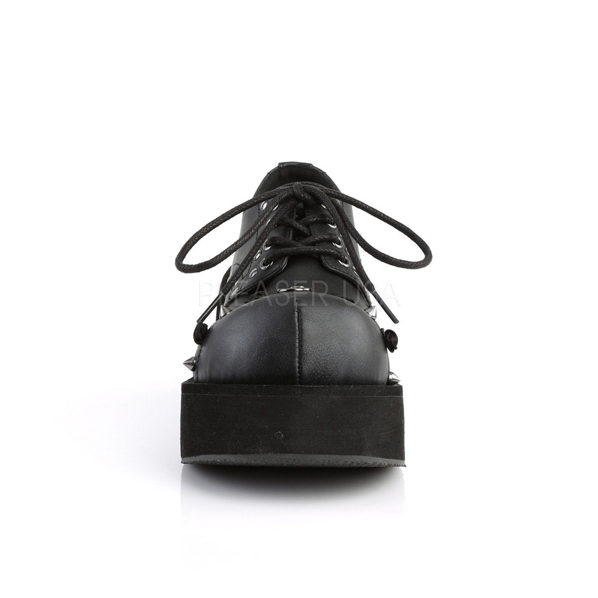 DANK-110 Black Vegan Leather Shoe Demonia