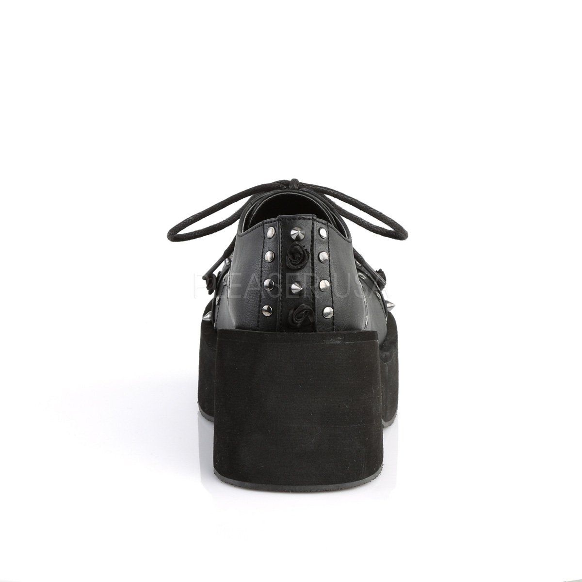 DANK-110 Black Vegan Leather Shoe Demonia