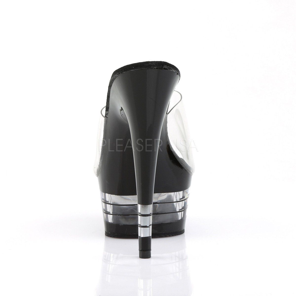 DELIGHT-601LN Clear/Black Slide Pleaser