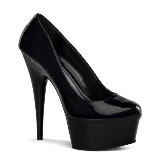 DELIGHT-685 Black Patent Pump Pleaser