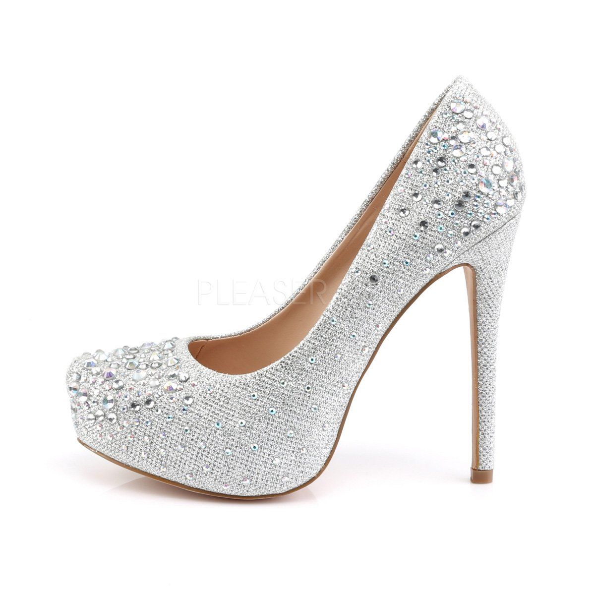 DESTINY-06R Silver Glitter Mesh Fabric Fabulicious