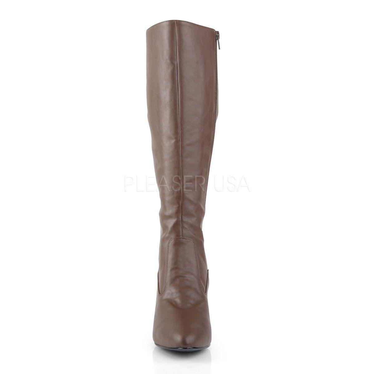 DIVINE-2018 Brown Faux Leather Pleaser Pink Label