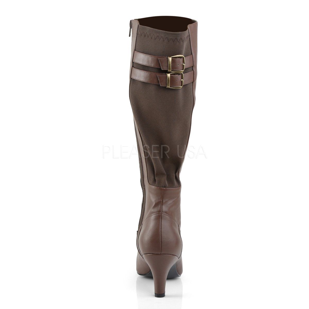 DIVINE-2018 Brown Faux Leather Pleaser Pink Label