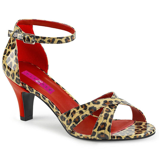 DIVINE-435 Cheetah Print Faux Leather Pleaser Pink Label