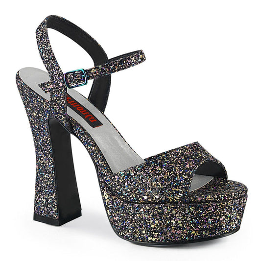 DOLLY-09 Black Multi Glitter Sandal Demonia