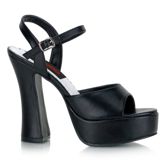 DOLLY-09 Black Vegan Leather Sandal Demonia