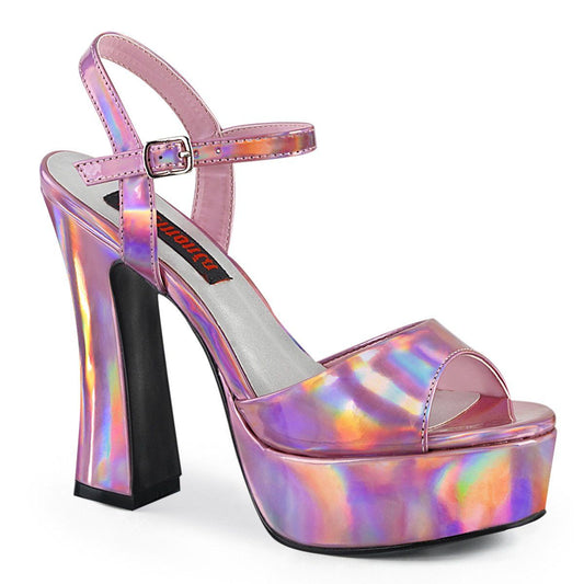 DOLLY-09 Pink Hologram Sandal Demonia