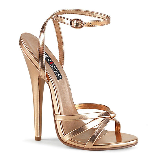 DOMINA-108 Rose Gold Metallic PU Devious