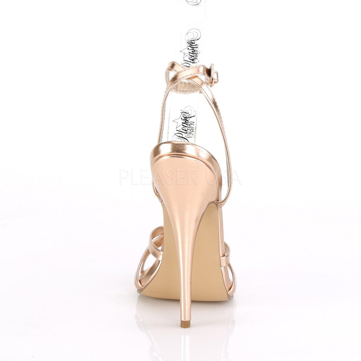 DOMINA-108 Rose Gold Metallic PU Devious