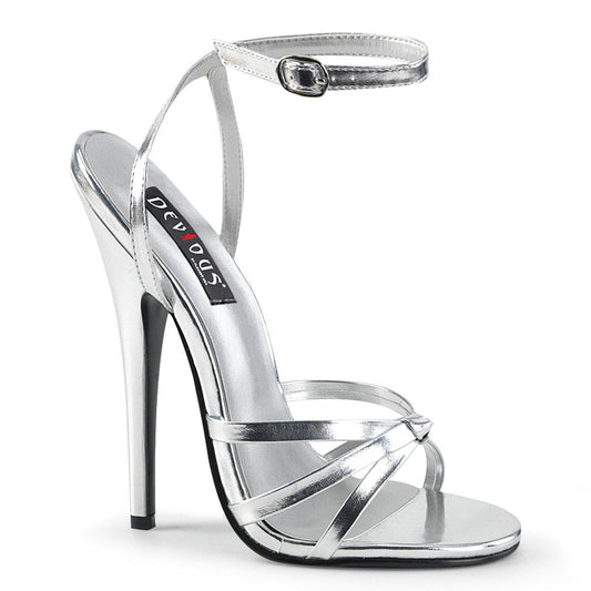 DOMINA-108 Silver Metallic Pu Devious