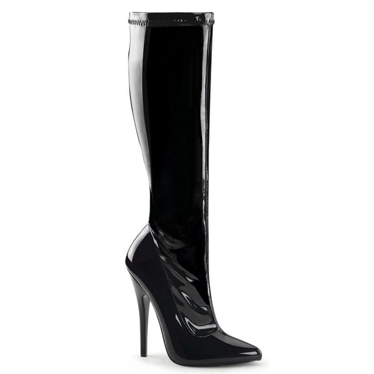 DOMINA-2000 Black Stretch Patent Devious