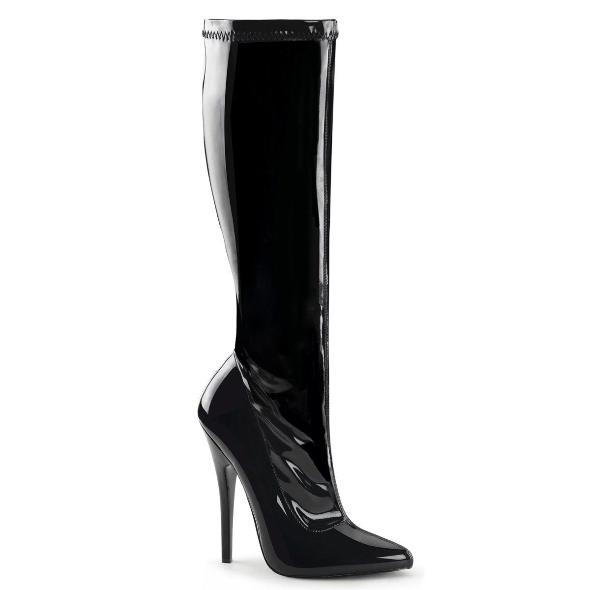 DOMINA-2000 Black Stretch Patent Devious