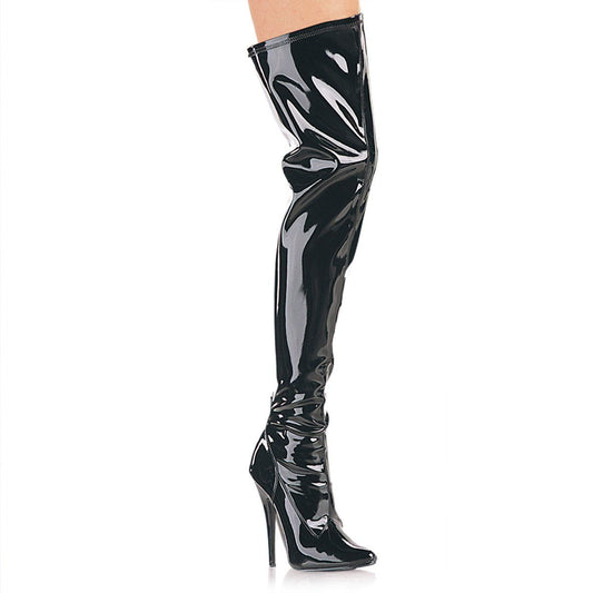 DOMINA-3000 Black Stretch Patent Devious