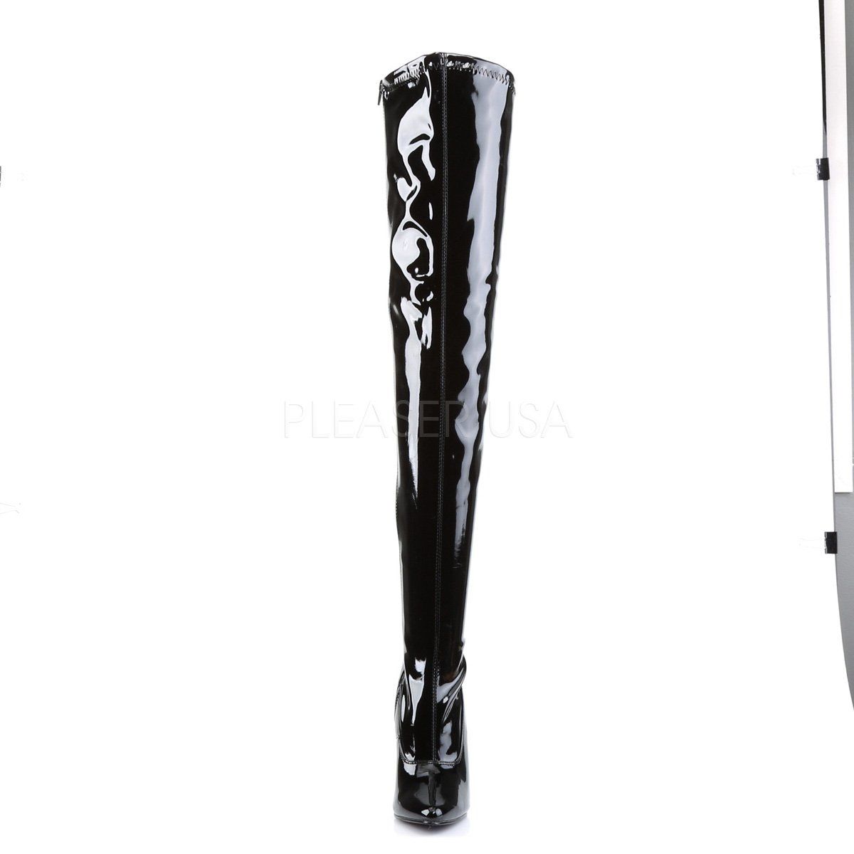 DOMINA-3000 Black Stretch Patent Devious