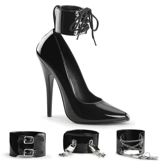 DOMINA-434 Black Patent Devious
