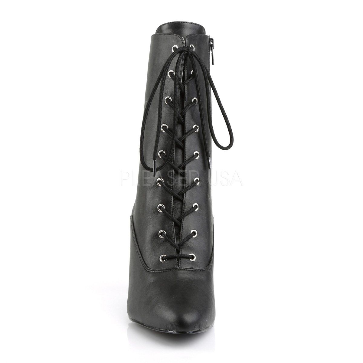 DREAM-1020 Black Faux Leather Pleaser Pink Label
