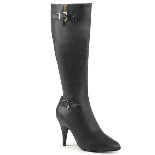 DREAM-2030 Black Faux Leather Pleaser Pink Label