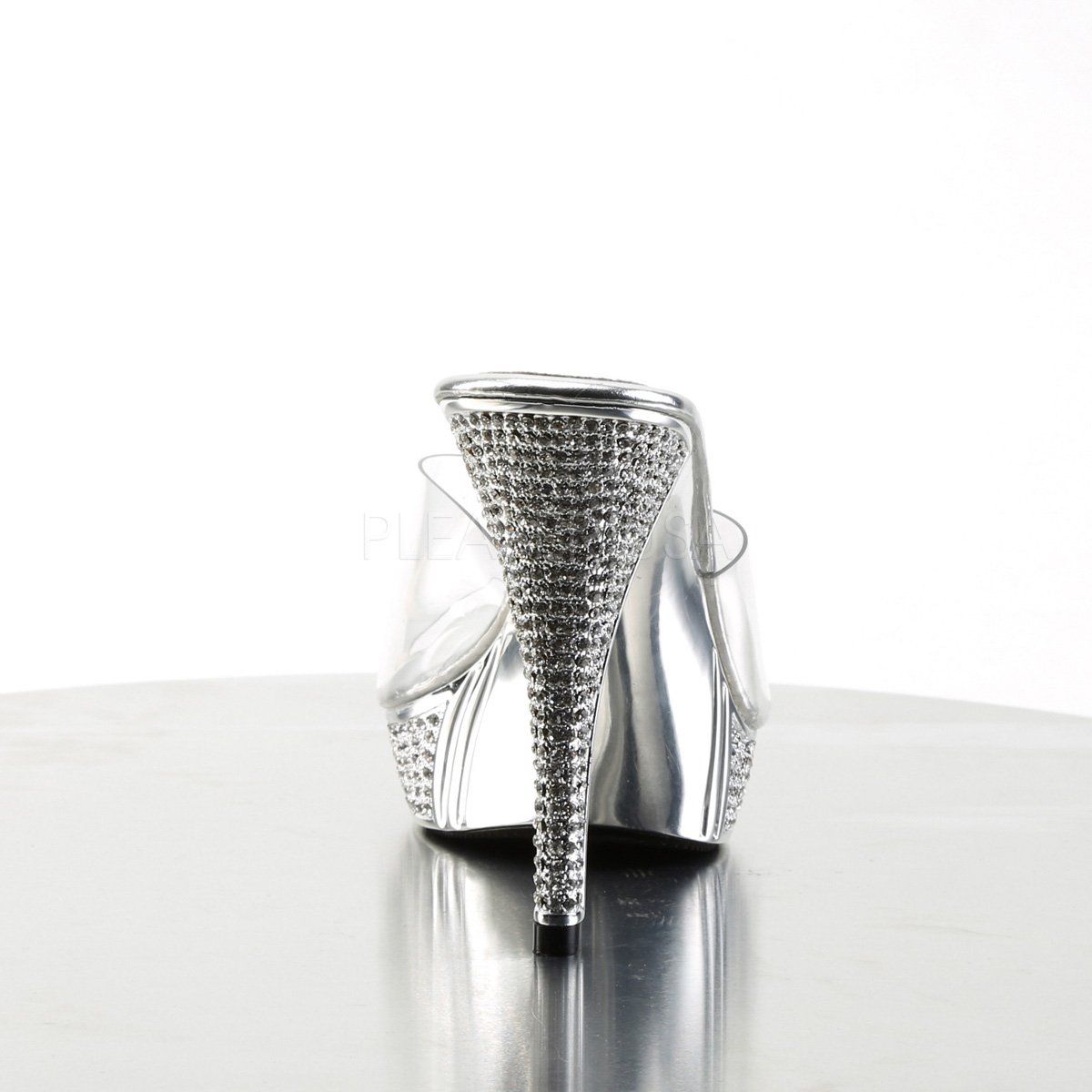 ELEGANT-401 Clear/Silver Chrome Fabulicious