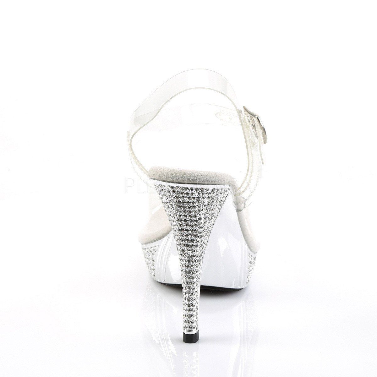 ELEGANT-408 Clear/Silver Chrome Fabulicious