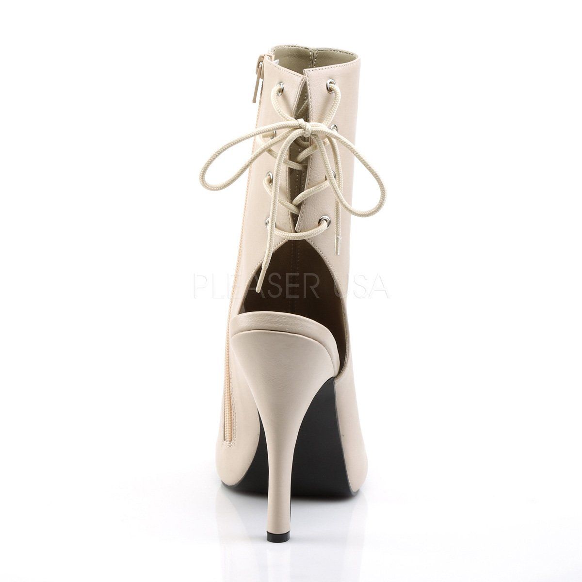 EVE-102 Cream Faux Leather Pleaser Pink Label