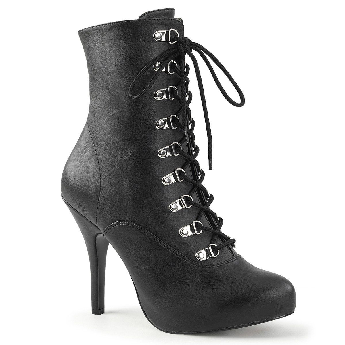 EVE-106 Black Faux Leather Pleaser Pink Label
