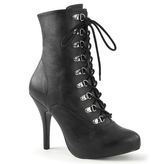 EVE-106 Black Faux Leather Pleaser Pink Label