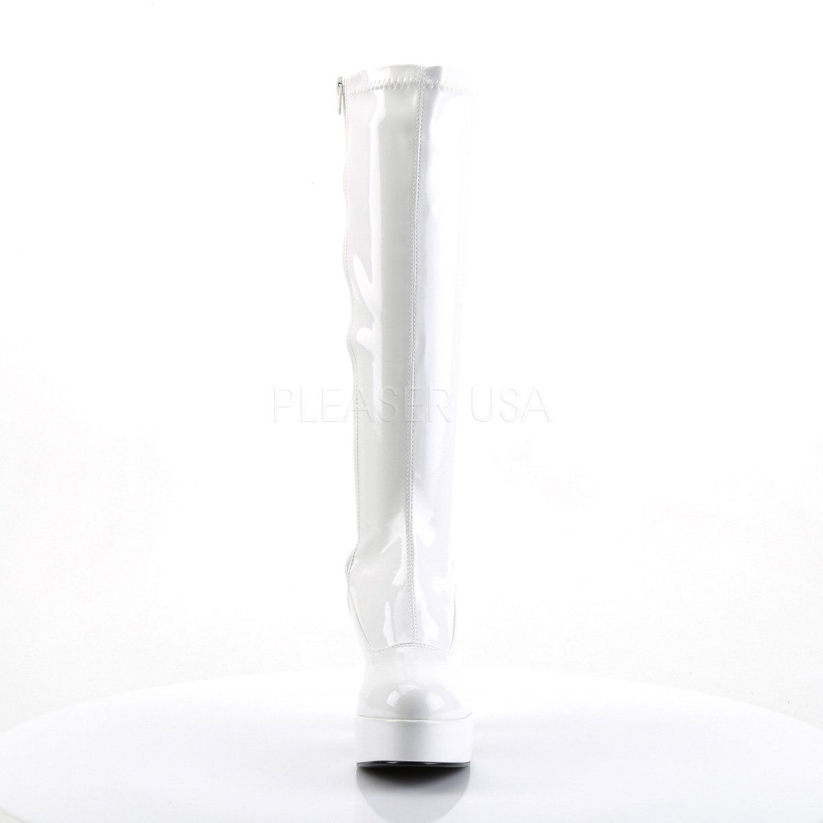 EXOTICA-2000 White Stretch Patent Funtasma