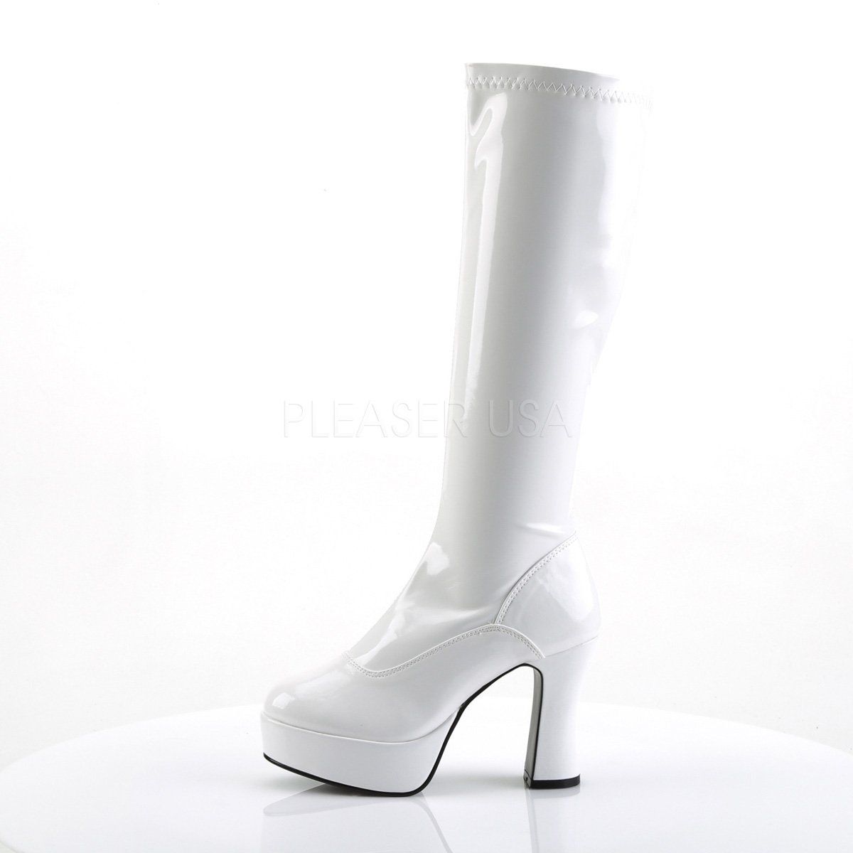 EXOTICA-2000 White Stretch Patent Funtasma