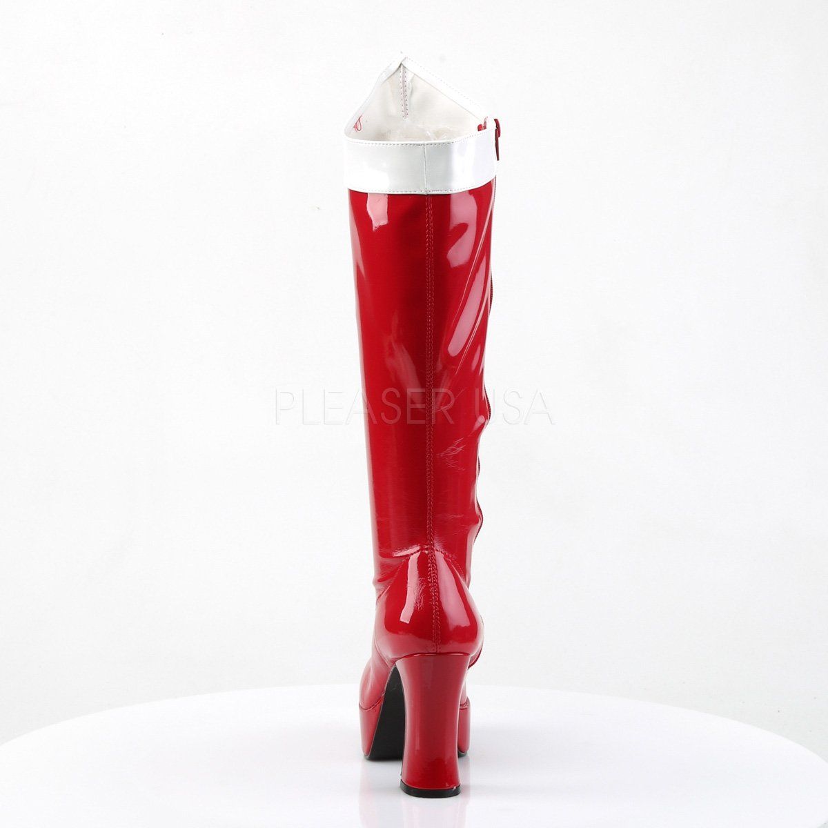 EXOTICA-305 Red-White Stretch Patent Funtasma
