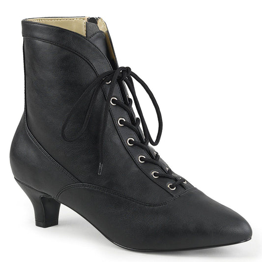 FAB-1005 Black Faux Leather Pleaser Pink Label
