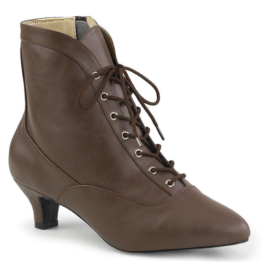 FAB-1005 Brown Faux Leather Pleaser Pink Label