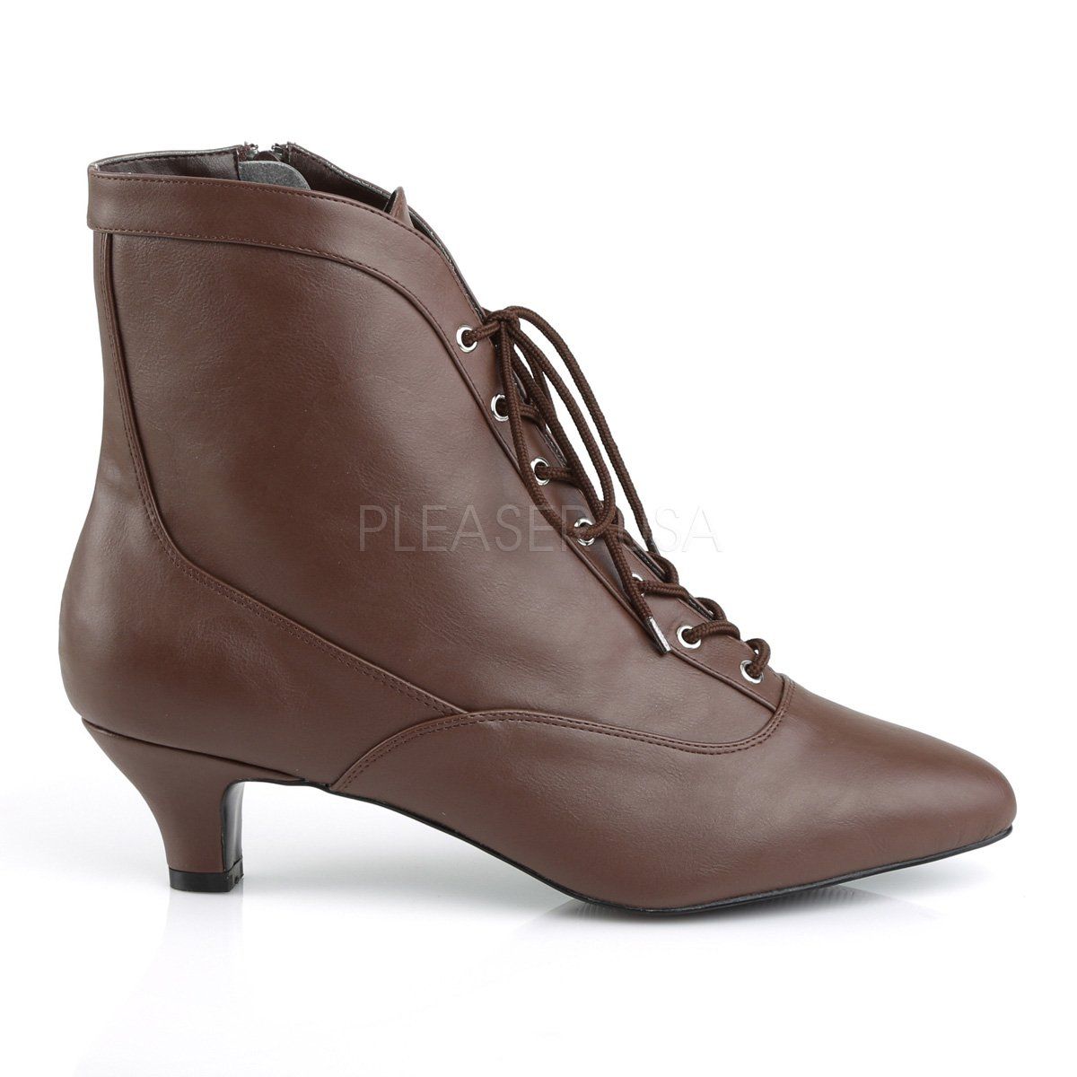 FAB-1005 Brown Faux Leather Pleaser Pink Label