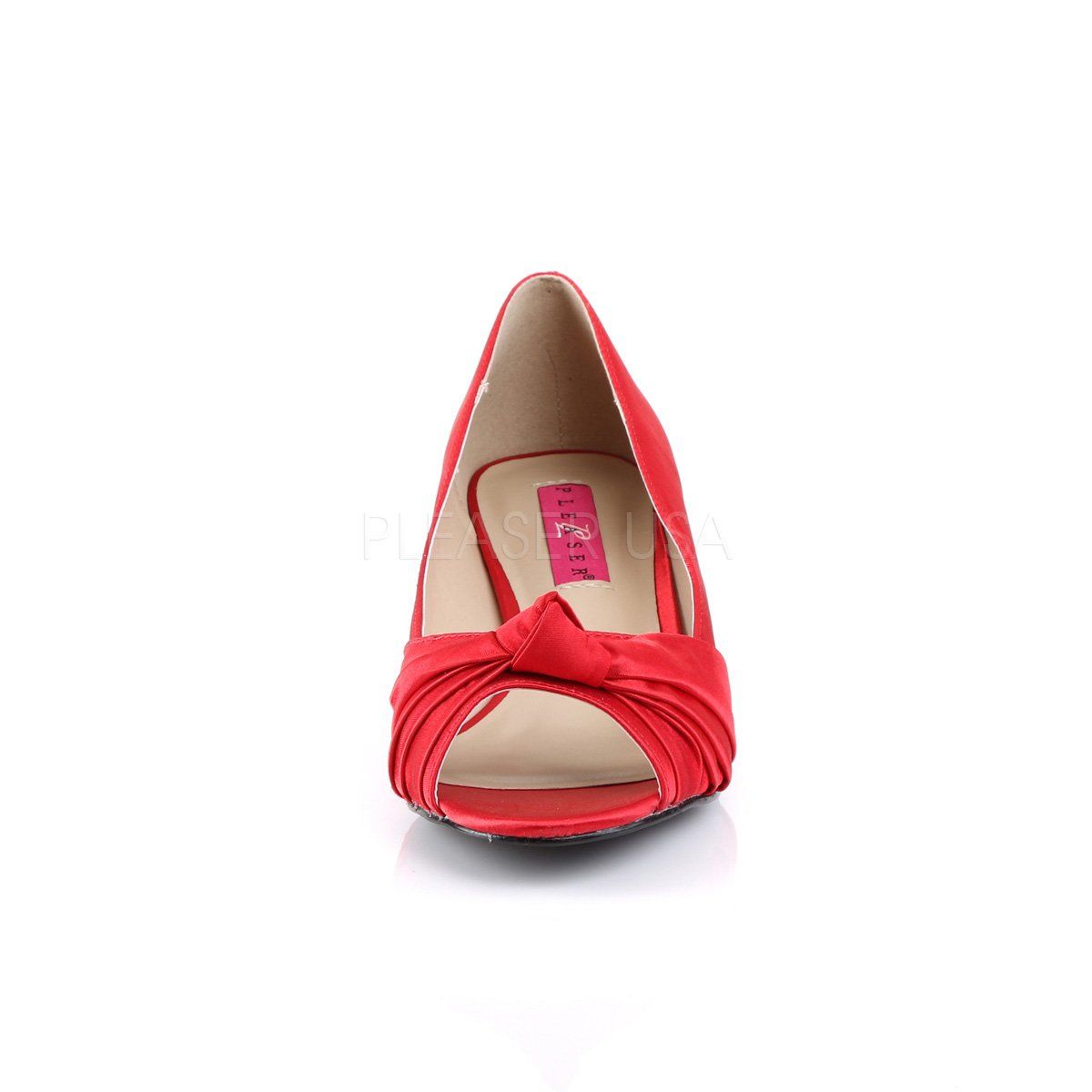 FAB-422 Red Satin Pleaser Pink Label