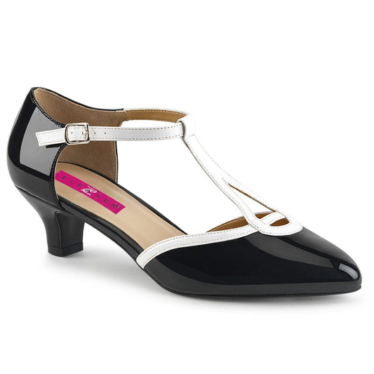 FAB-428 Black-White Patent/White Pleaser Pink Label