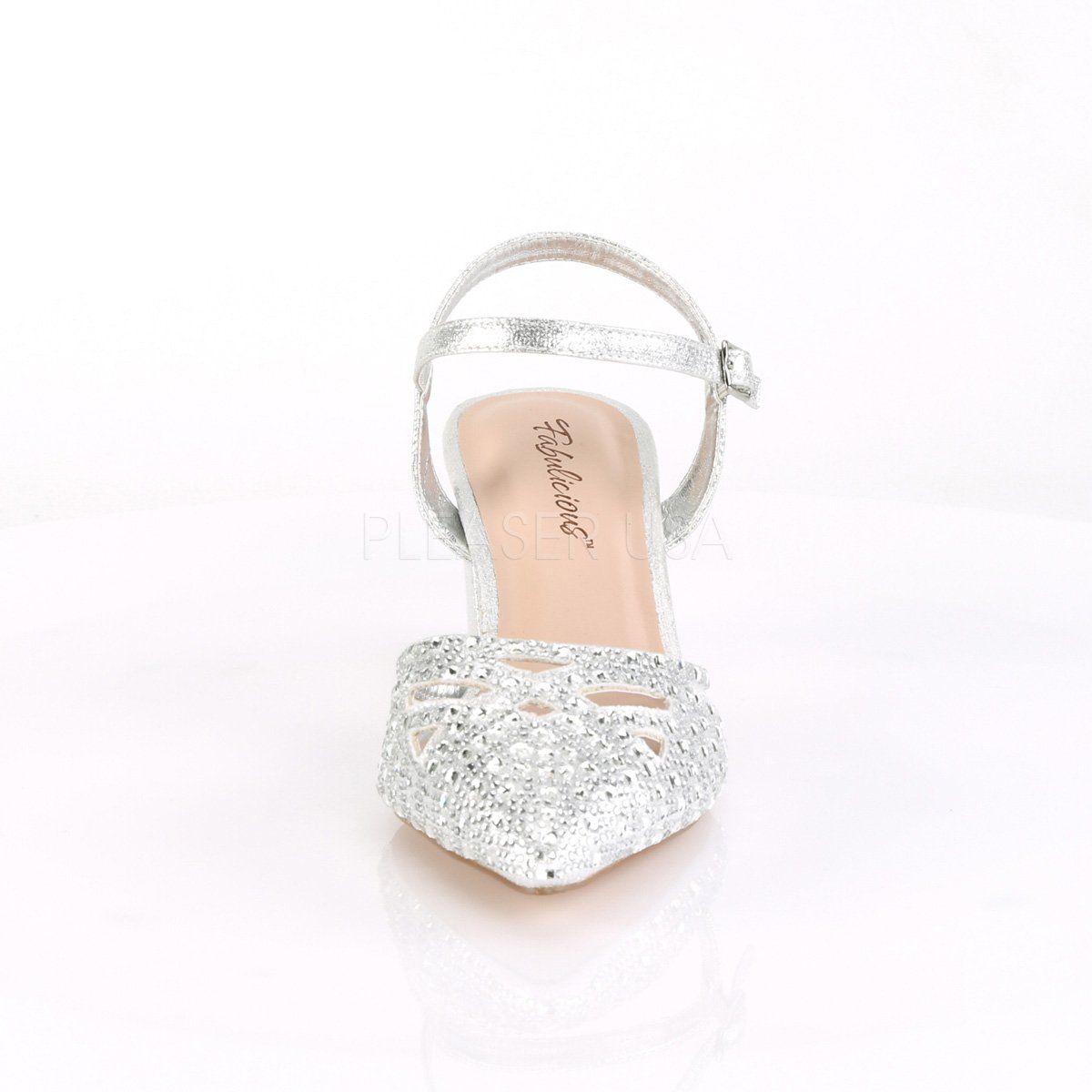 FAYE-06 Silver Shimmering Fabric Fabulicious