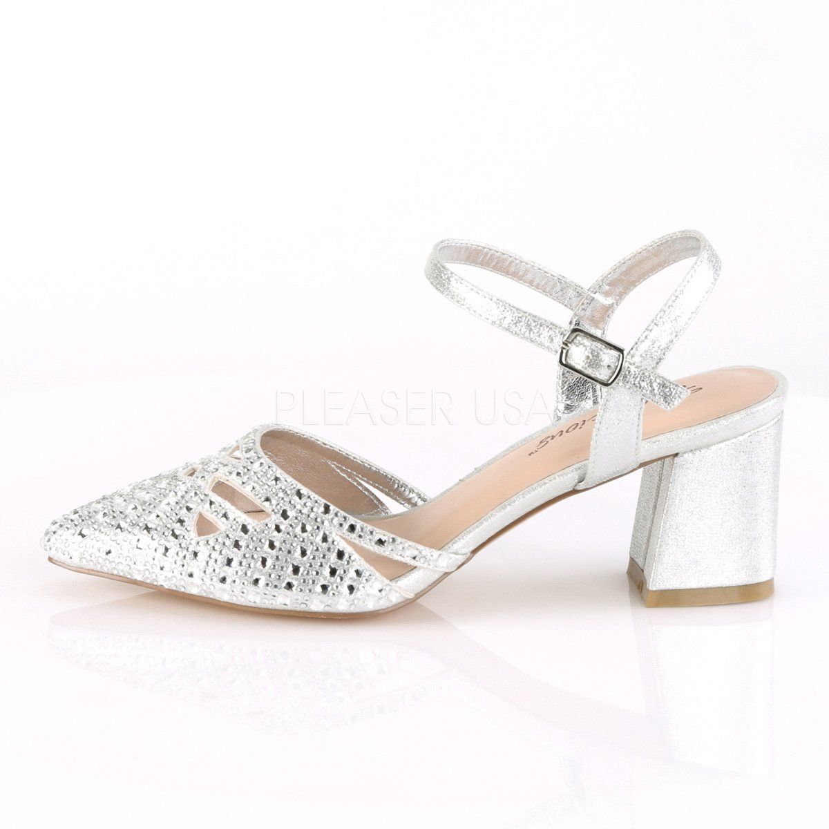 FAYE-06 Silver Shimmering Fabric Fabulicious