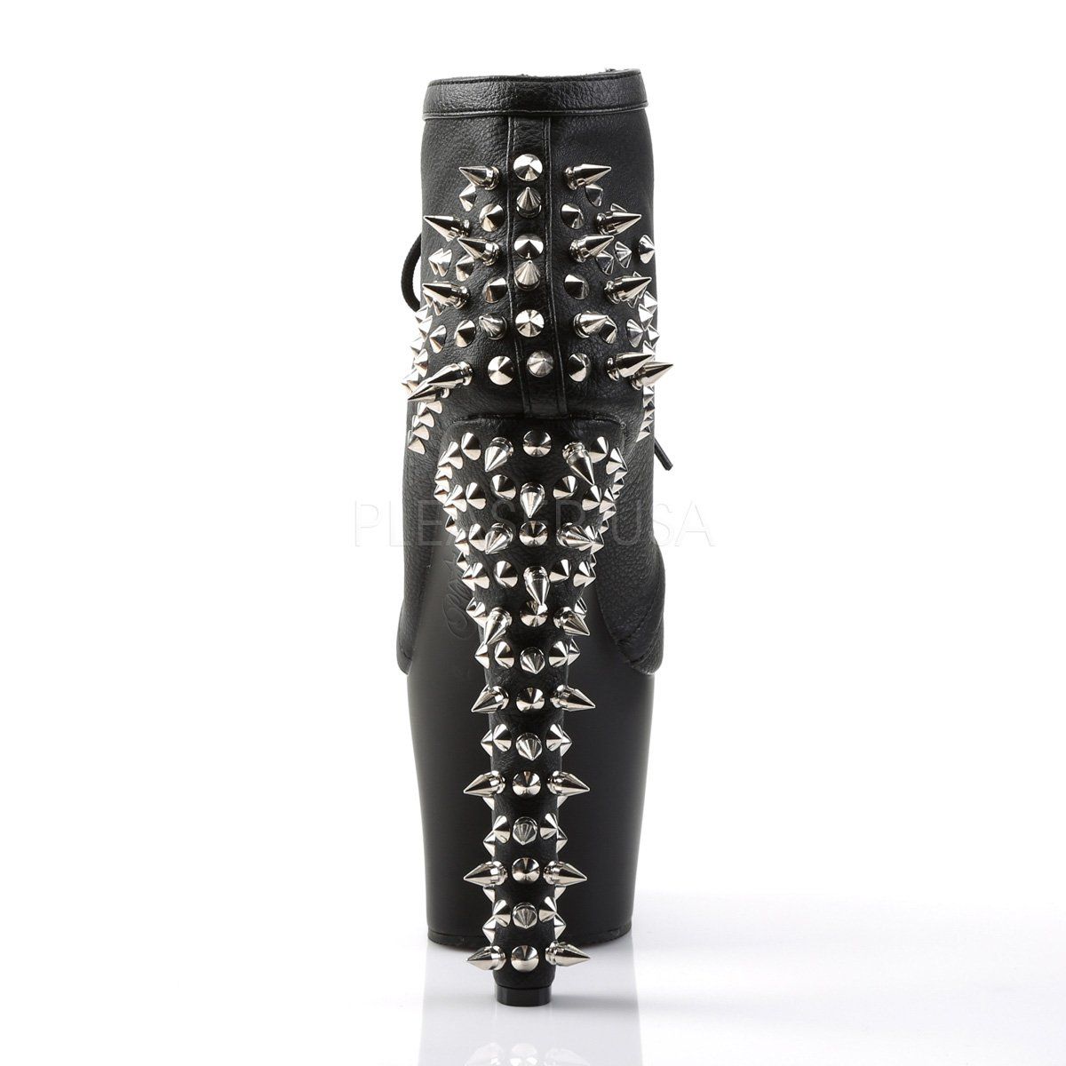 FEARLESS-700-28 Black Faux Leather Ankle Boot Pleaser