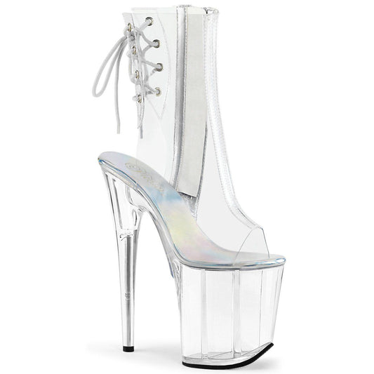 FLAMINGO-1018C Clear Ankle Boot Pleaser
