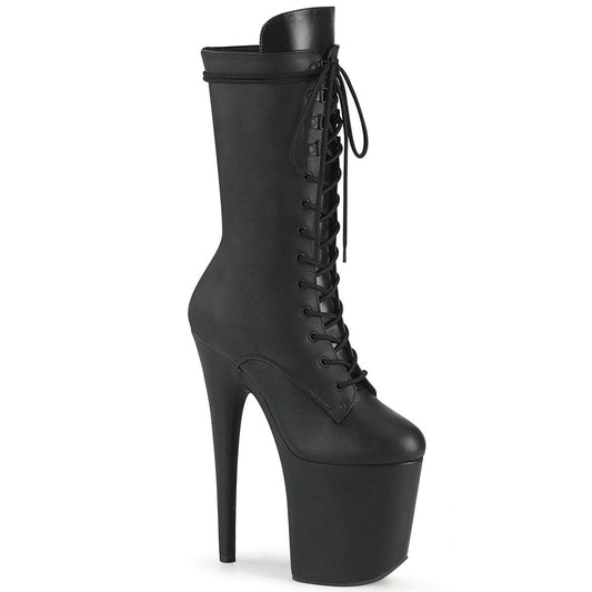 FLAMINGO-1050LWR Black Leather Mid-Calf Boot Pleaser